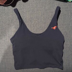 Navy Crop Tank with SMU Pony Logo Lululemon